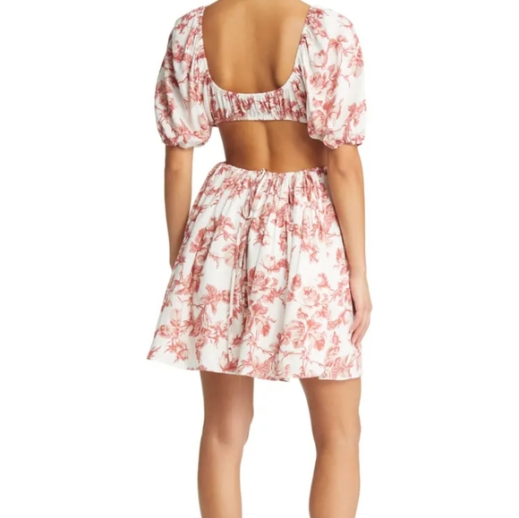 Bardot Eden Floral Minidress in pinkish/red BARDOT - Picture 6 of 7